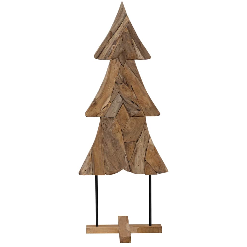 Weihnachtsbaum mit Ständer Braun 151 cm Massivholz Teak