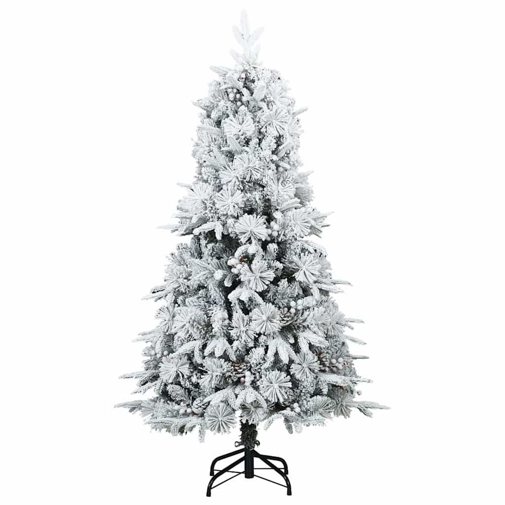 Künstlicher klappbarer Weihnachtsbaum Weiß 150 cm PE und PVC