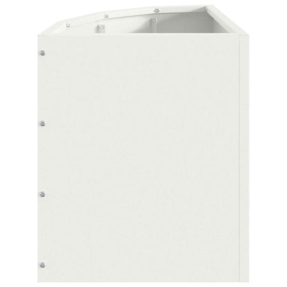 Eckpflanzer Weiß 30 x 30 x 35 cm Stahl