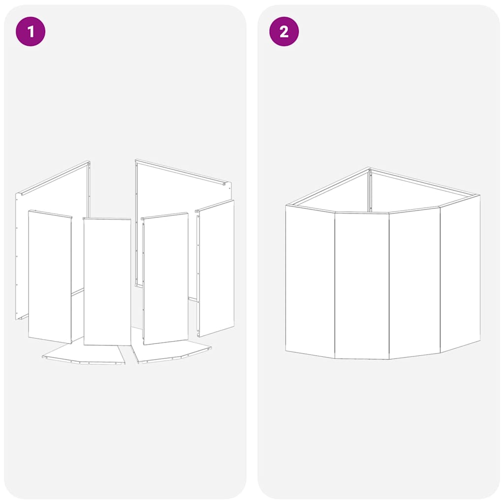 Eckpflanzer Olivgrün 45 x 45 x 50 cm Stahl