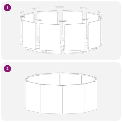 Pflanzkübel Weiß 90 x 90 x 35 cm Stahl