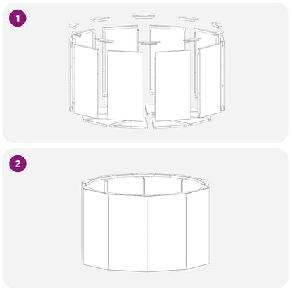 Pflanzkübel Schwarz 60 x 60 x 35 cm Stahl