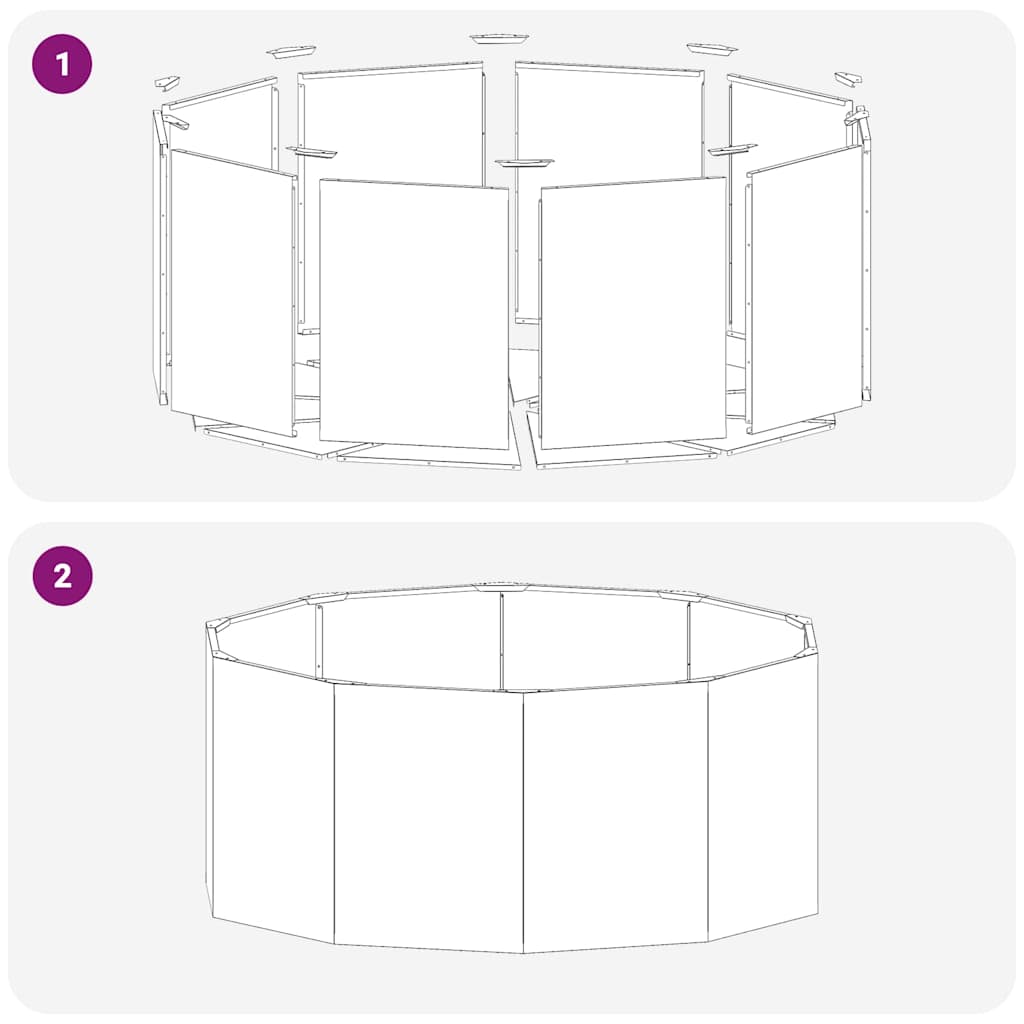 Pflanzkübel Olive Grün 120 x 120 x 50 cm Stahl