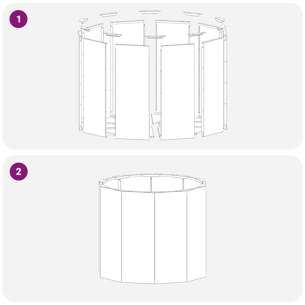 Pflanzkübel Olive Grün 60 x 60 x 50 cm Stahl