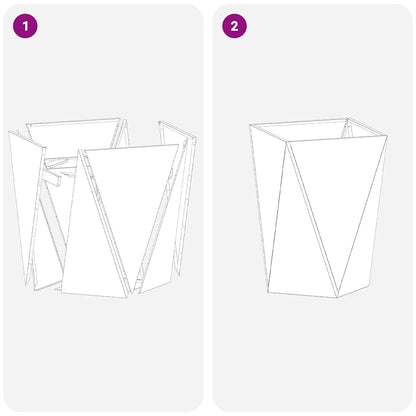 Pflanzkübel 2 pcs Silber 50 x 50 x 75 cm Verzinkter Stahl