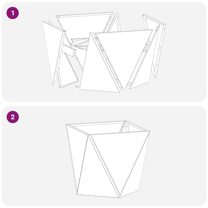 Pflanzkübel 2 pcs Weiß 30 x 30 x 30 cm Stahl