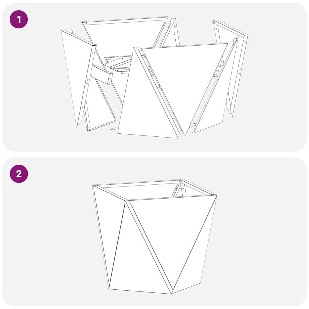 Pflanzkübel Silber 40 x 40 x 40 cm Edelstahl