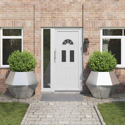 Pflanzkübel 2 pcs Silber 100 x 100 x 80 cm Edelstahl