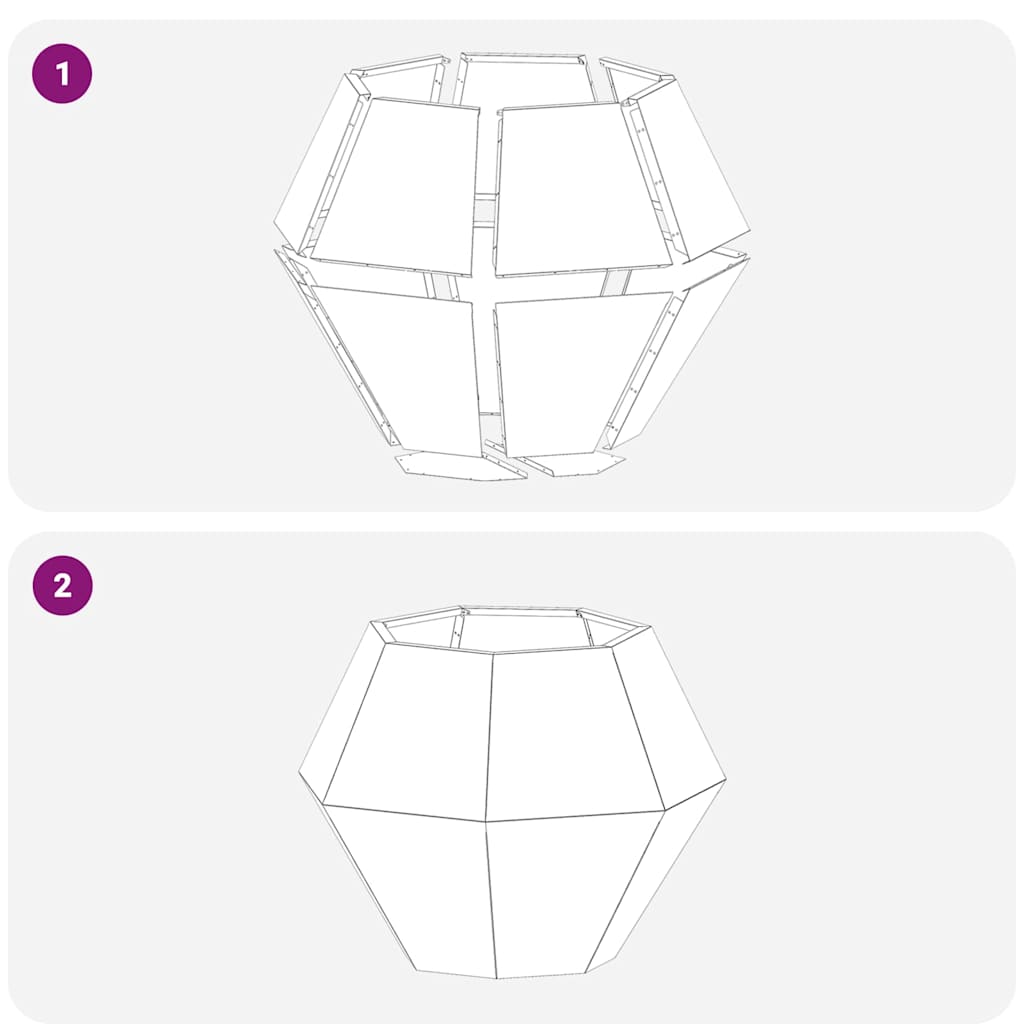 Pflanzkübel 2 pcs Silber 75 x 75 x 60 cm Edelstahl