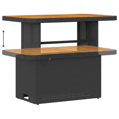 Garten-Sofa-Set mit Kissen 9 pcs Schwarz 90 x 55 x 71 cm