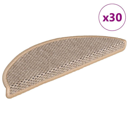 Stufenmatten Selbstklebend Sisal-Optik 30 Stk. 56x17x3 cm