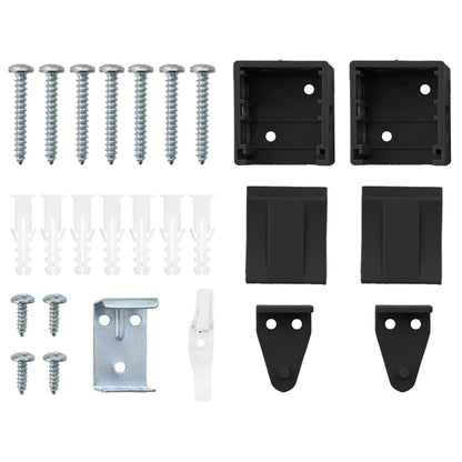 Balkenjalousien Schwarz 130 x 120 cm Aluminium