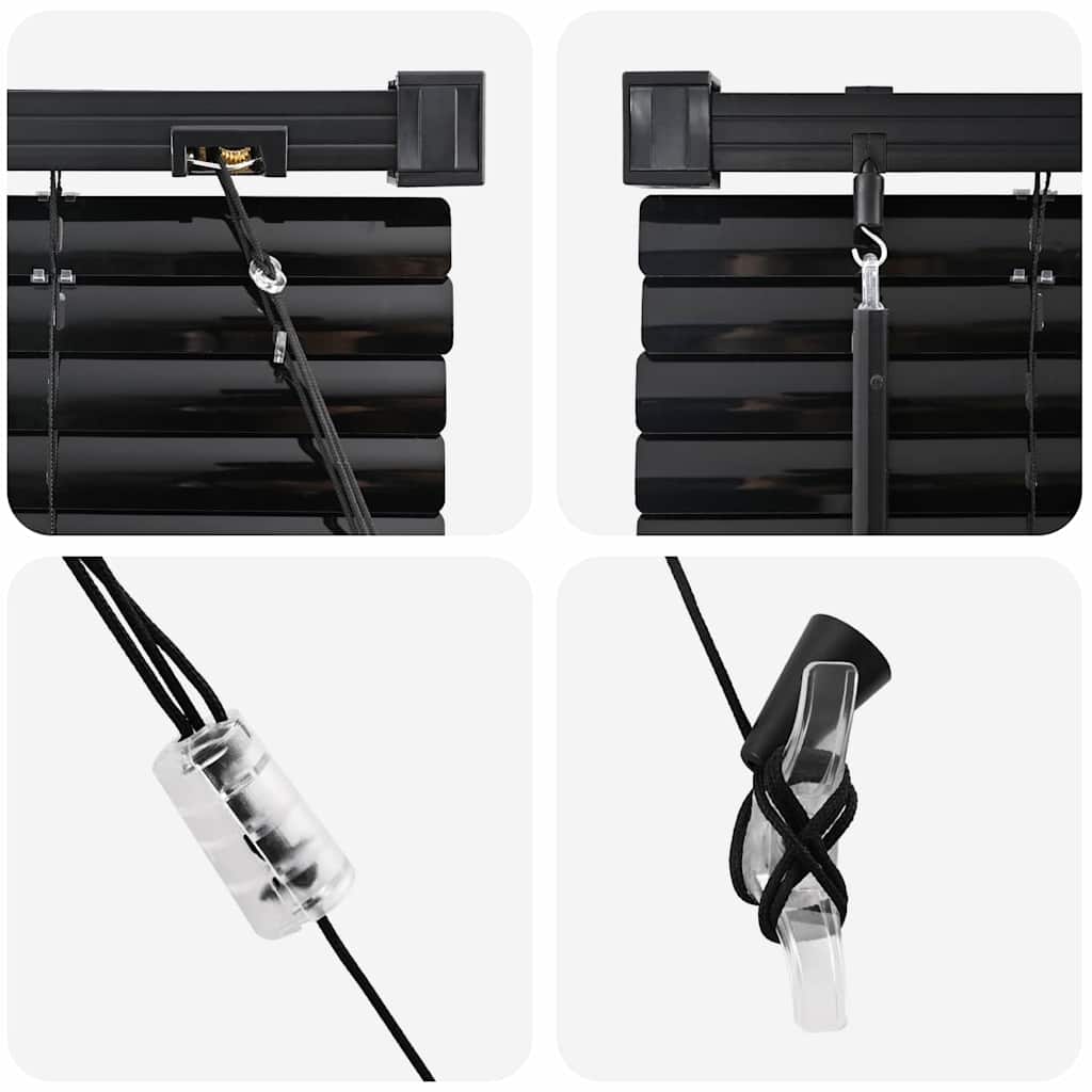 Balkenjalousien Schwarz 175 x 85 cm Aluminium