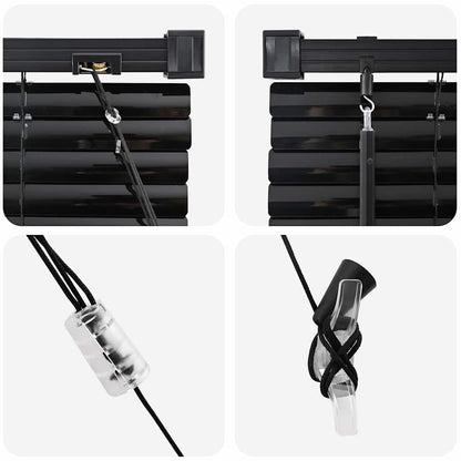 Balkenjalousien Schwarz 175 x 85 cm Aluminium