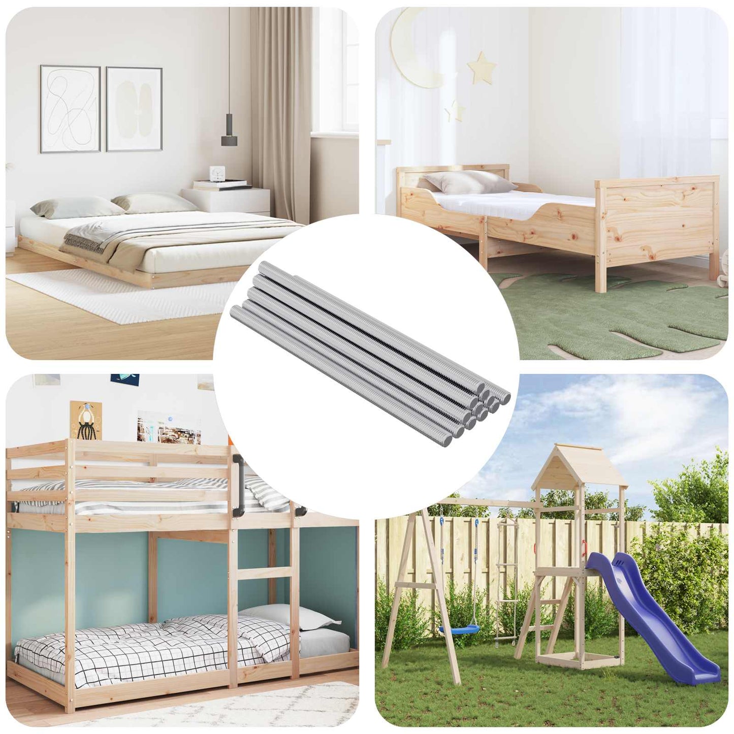 Gewindestange 900 pcs Silber Stahl