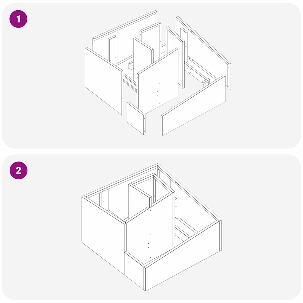 Garten-Pflanzgefäß Anthrazit 60 x 60 x 50 cm