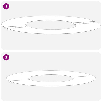 geeignet für flachen Baumring Weiß Ø30 / 60 cm Stahl
