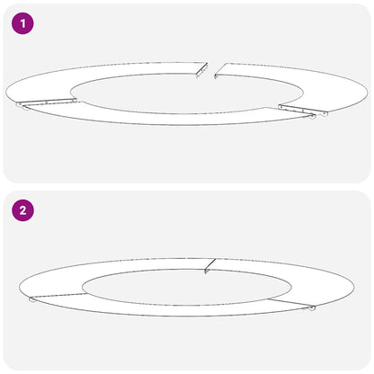 geeignet für flachen Baumring Weiß Ø50 / 80 cm Stahl