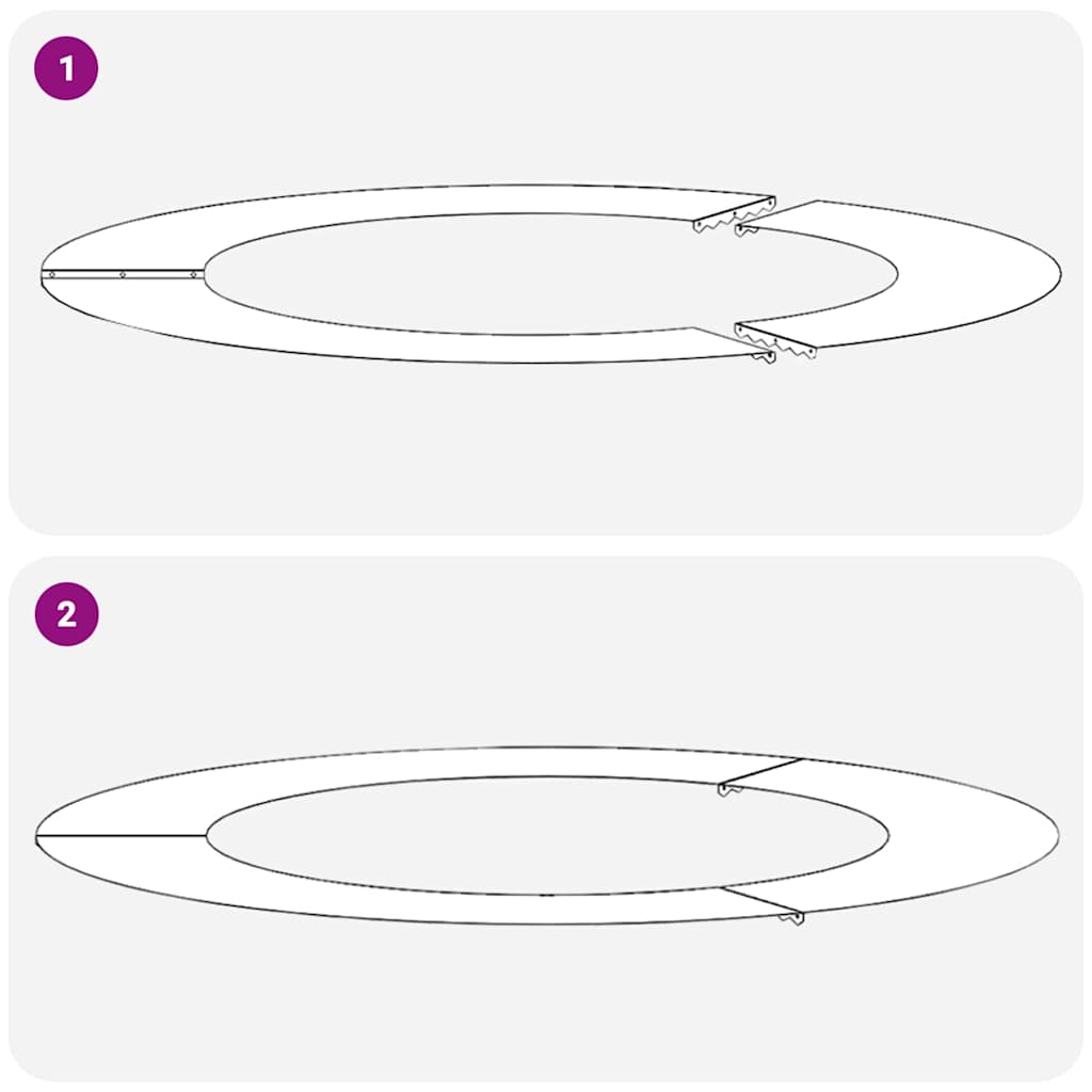 geeignet für flachen Baumring Anthrazit Ø60 / 90 cm Stahl
