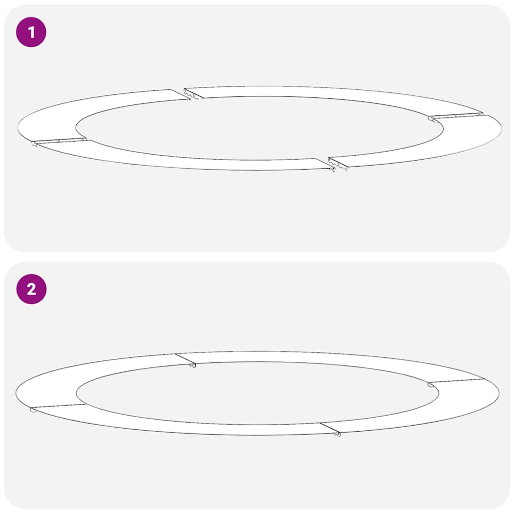 geeignet für flache Baumringe 5 pcs Braun Ø60 / 90 cm
