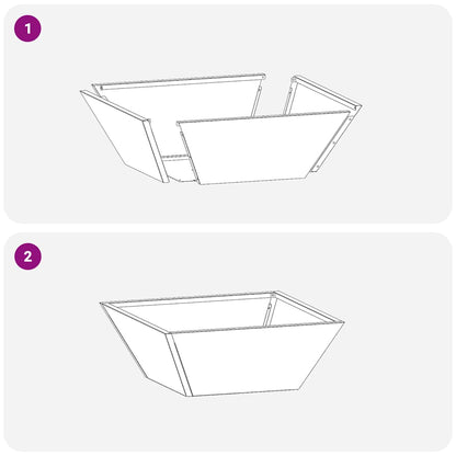 Garten-Pflanzgefäß 5 pcs Silber 40 x 40 x 15 cm