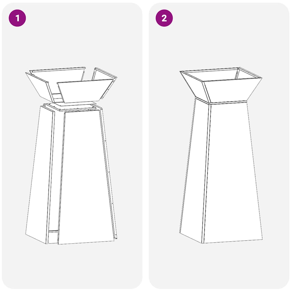 Säulen Pflanzer Oliv 40 x 40 x 100 cm