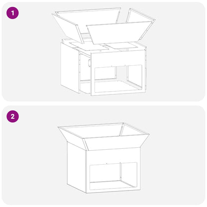 Feuerstelle Schwarz 50 x 50 x 40 cm Stahl