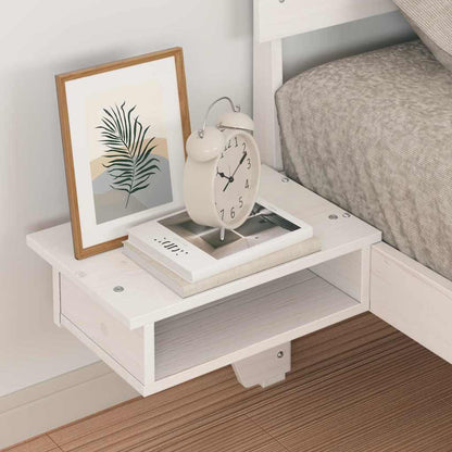 Bettrahmen mit Kopfteil Weiß 75 x 190 cm Massives Kiefernholz