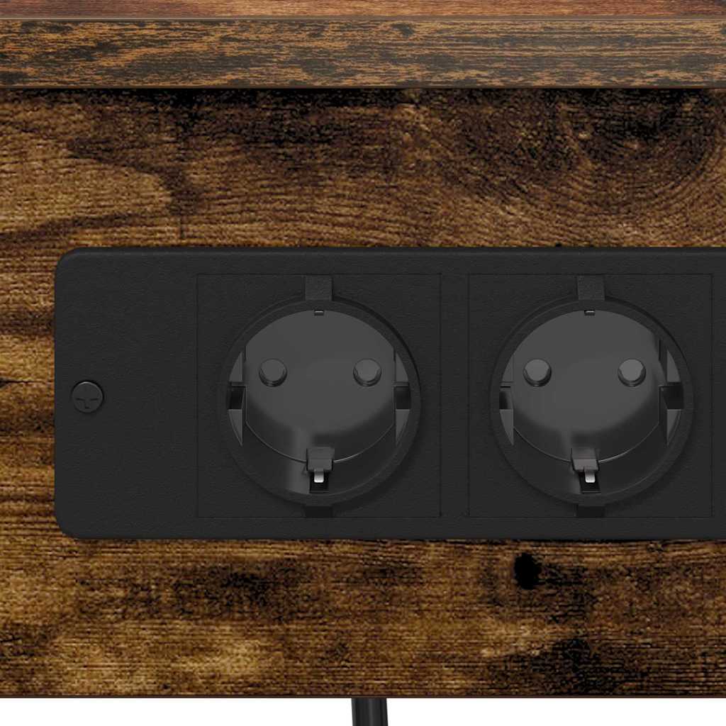 Nachttisch 2 pcs Geräucherte Eiche 41 x 31 x 51 cm