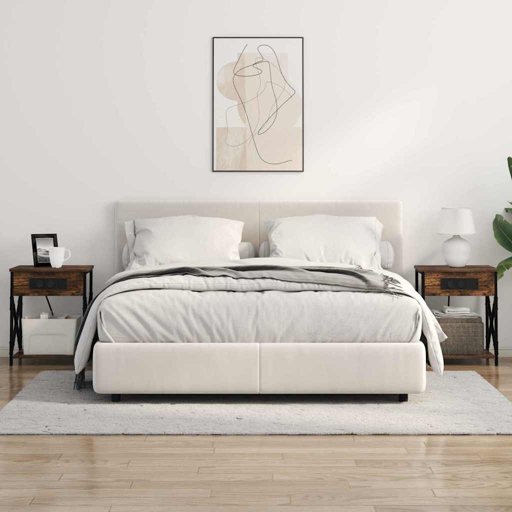 Nachttisch 2 pcs Geräucherte Eiche 41 x 31 x 51 cm