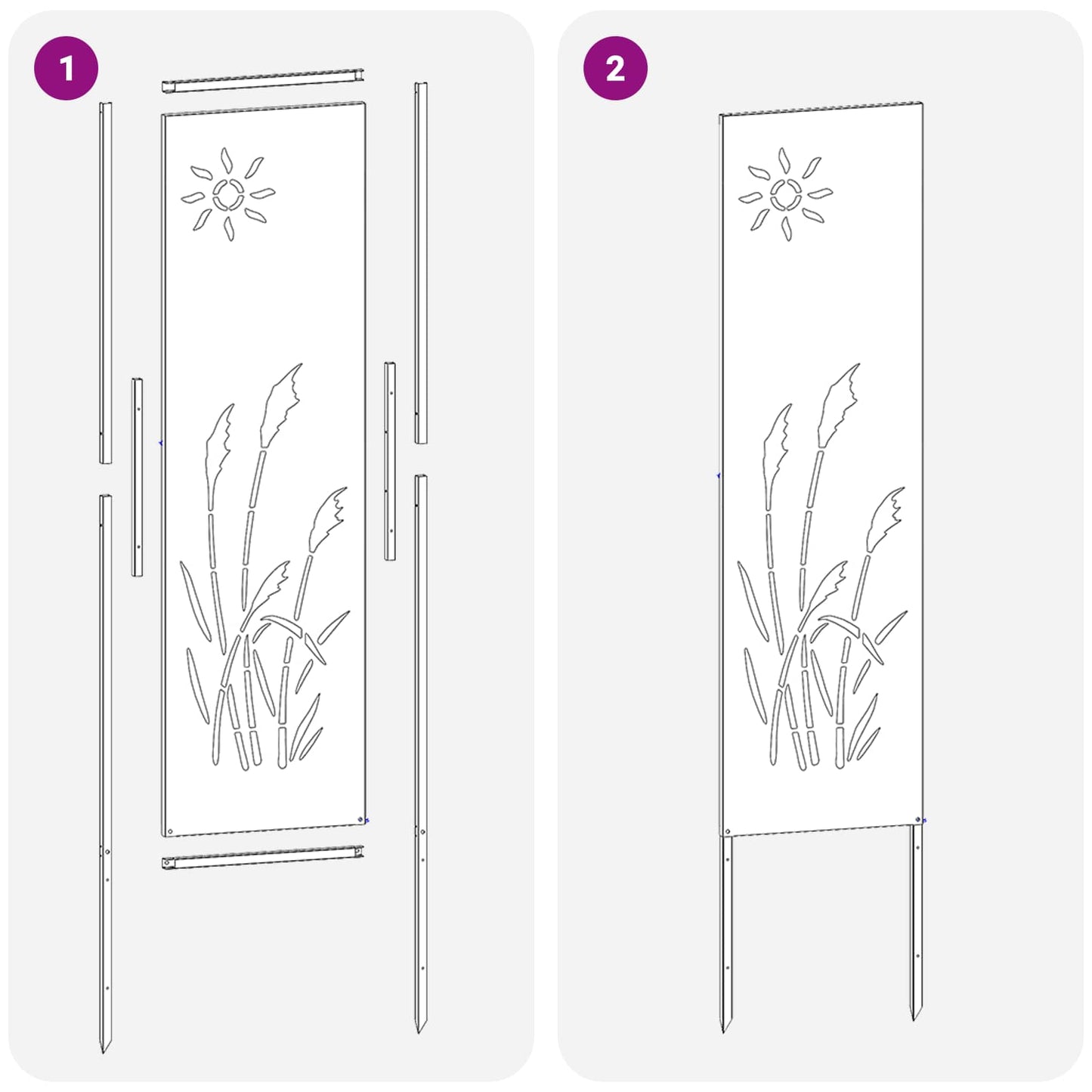 Garten Sichtschutz-Leinwand Olivgrün 32 x 140 cm