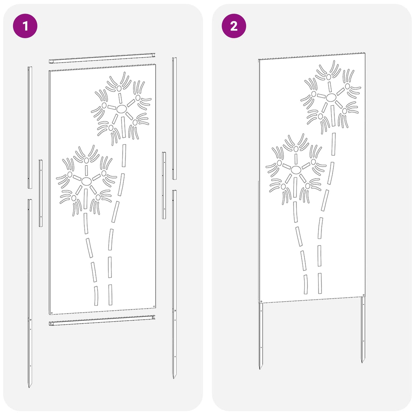 Garten Sichtschutz-Leinwand Schwarz 50 x 140 cm