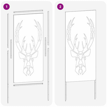 Garten Sichtschutz-Leinwand Tiermuster Anthrazit 50 x 140 cm