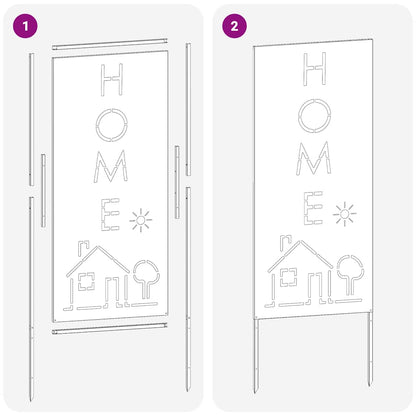 Garten Sichtschutz-Leinwand Silber 50 x 140 cm Edelstahl