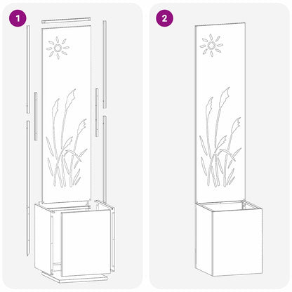 Garten Sichtschutz-Leinwand Anthrazit 50 x 32 x 150 cm