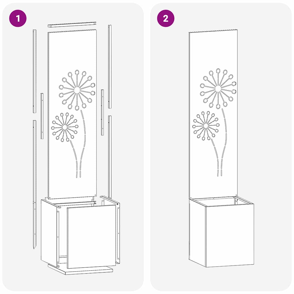 Garten Sichtschutz-Leinwand Silber 32 x 140 cm Edelstahl