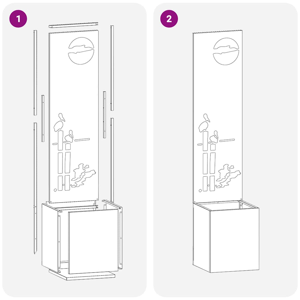 Garten Sichtschutz-Leinwand Anthrazit 32 x 140 cm