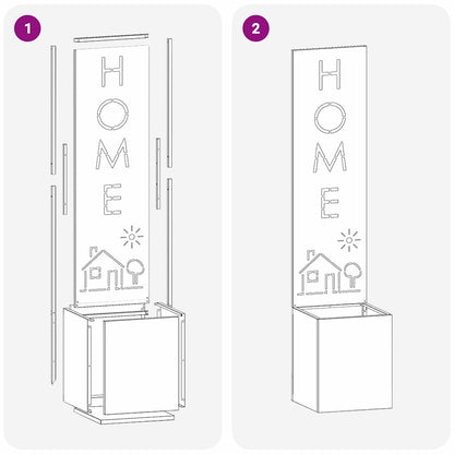 Garten Sichtschutz-Leinwand Rostig 32 x 32 x 150 cm