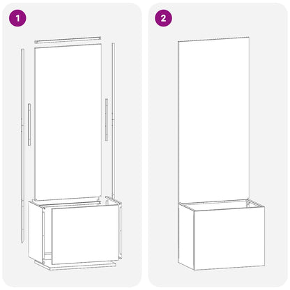 Garten Sichtschutz-Leinwand Silber 50 x 32 x 150 cm Edelstahl