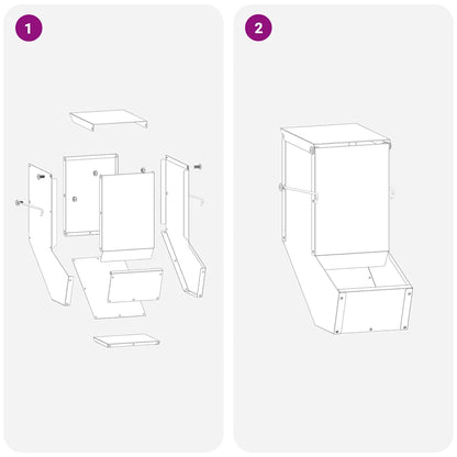 Kaninchenfütterer Schwarz 12,5 x 26 x 28,5 cm