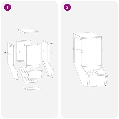 Kaninchenfütterer Olive Grün 12,5 x 26 x 28,5 cm