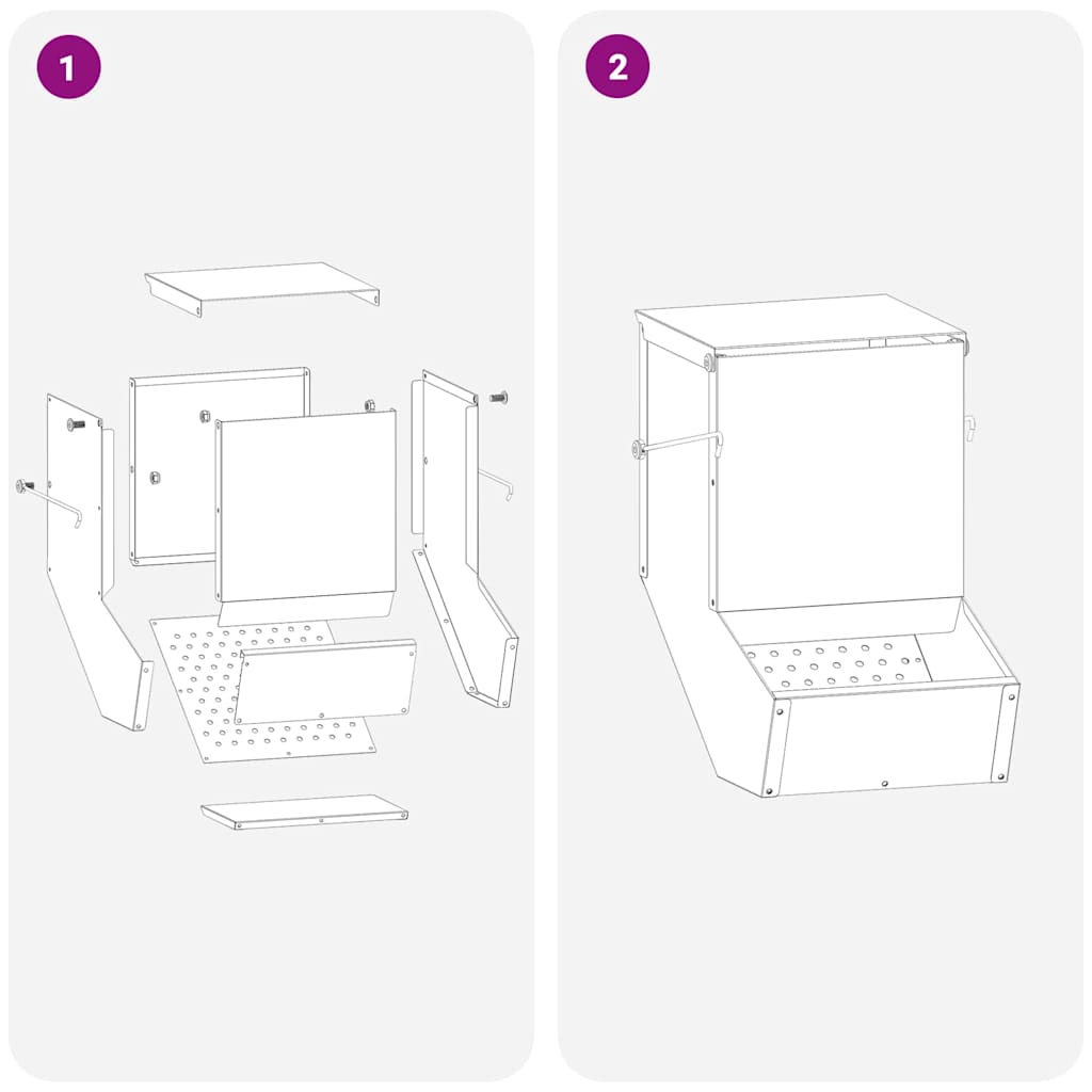 Kaninchenfütterer Schwarz 17,5 x 26 x 28,5 cm