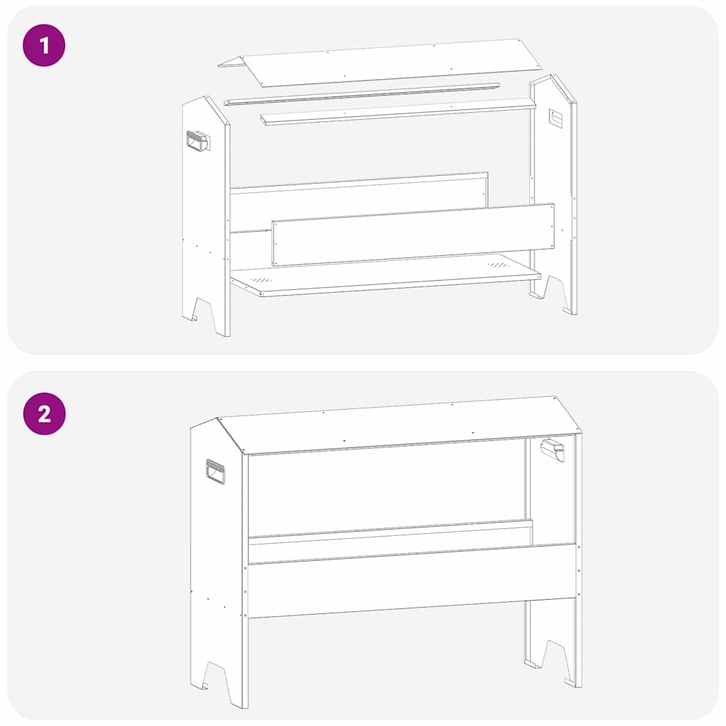 Futtertröge für Nutztiere Schwarz 79 x 35 x 62 cm