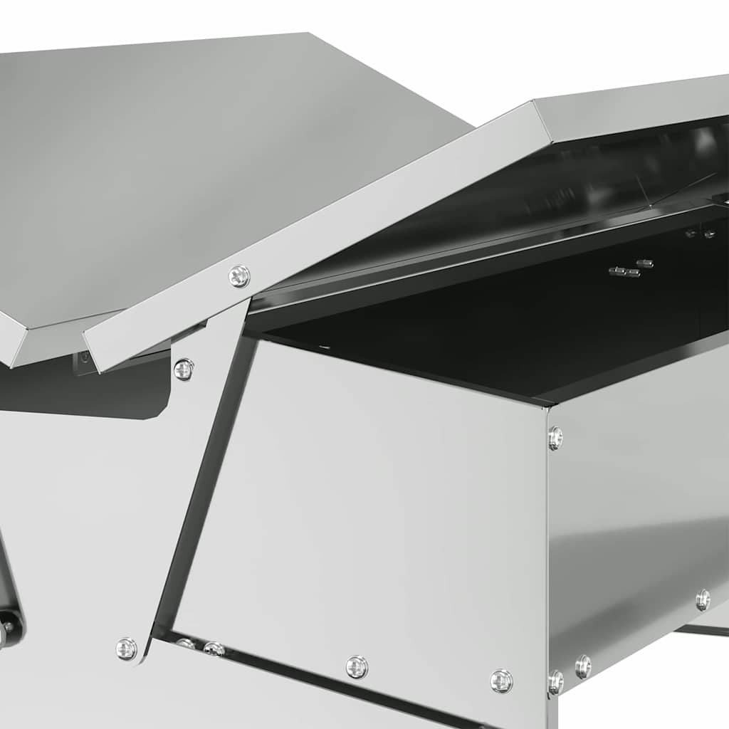 Hühnertretfeeder Silber 75 x 53 x 20,5 cm Verzinkter Stahl