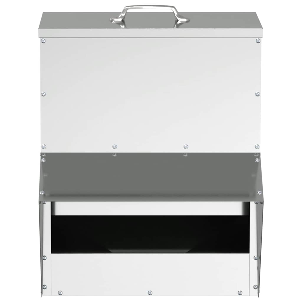 Hühnerfütterer Silber 35 x 30,5 x 43,5 cm Verzinkter Stahl