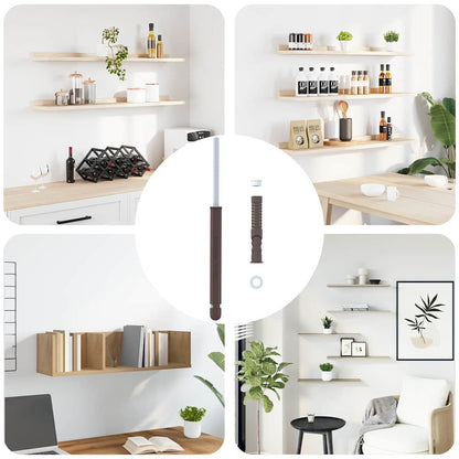 Schwebende Regalträger 12 pcs Beige Ø10 x 170 mm Stahl