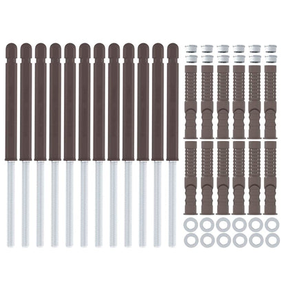 Schwebende Regalträger 12 pcs Beige Ø10 x 170 mm Stahl