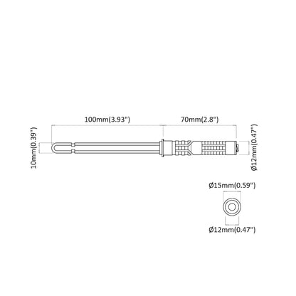 Schwebende Regalträger 12 pcs Beige Ø10 x 170 mm Stahl