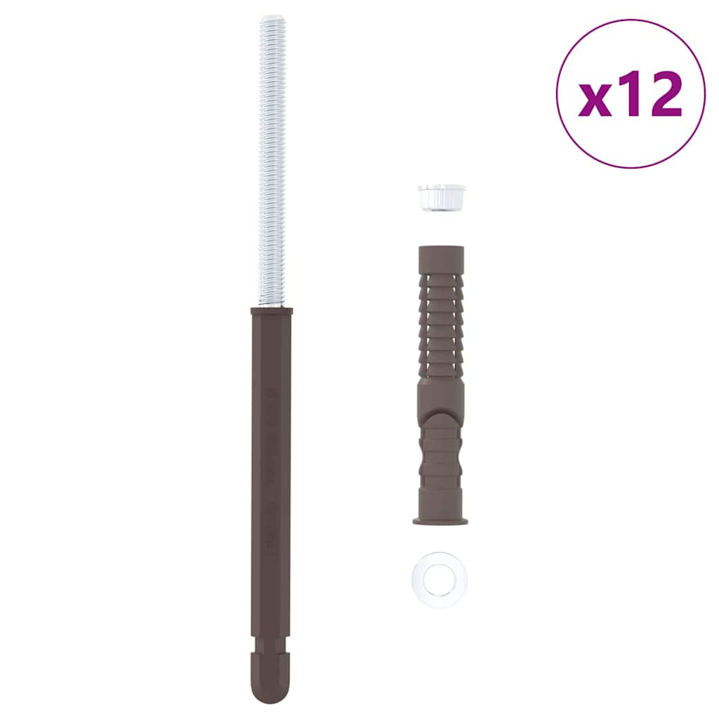 Schwebende Regalträger 12 pcs Beige Ø10 x 170 mm Stahl