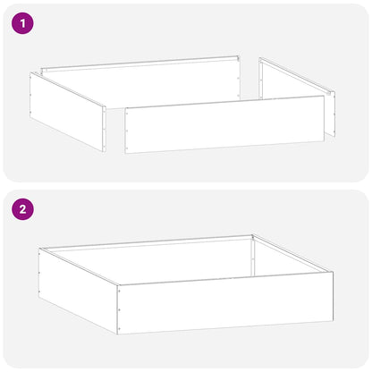 Raseneinfassung Anthrazit 60 x 60 x 13 cm Stahl